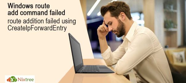 Windows route add command failed route addition failed using Create Ip Forward Entry