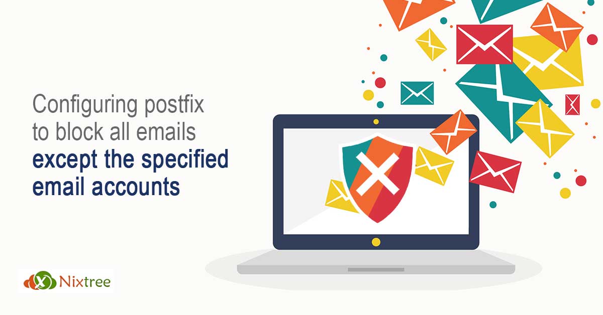 Configuring postfix to block all emails except the specified email accounts