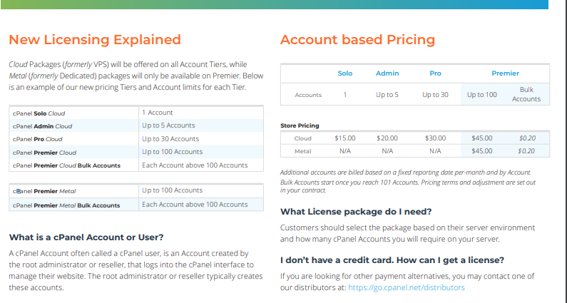 cpanel license