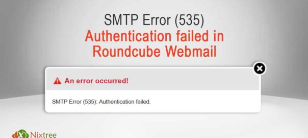 SMTP Error (535): Authentication failed in Roundcube Webmail