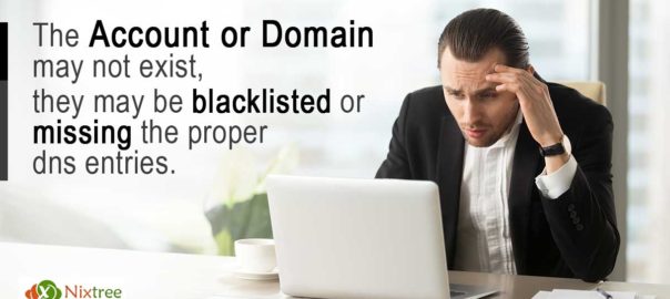 Email Delivery Issue: The account or domain may not exist, they may be blacklisted