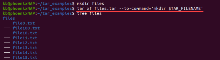 tar command in Linux - NixTree